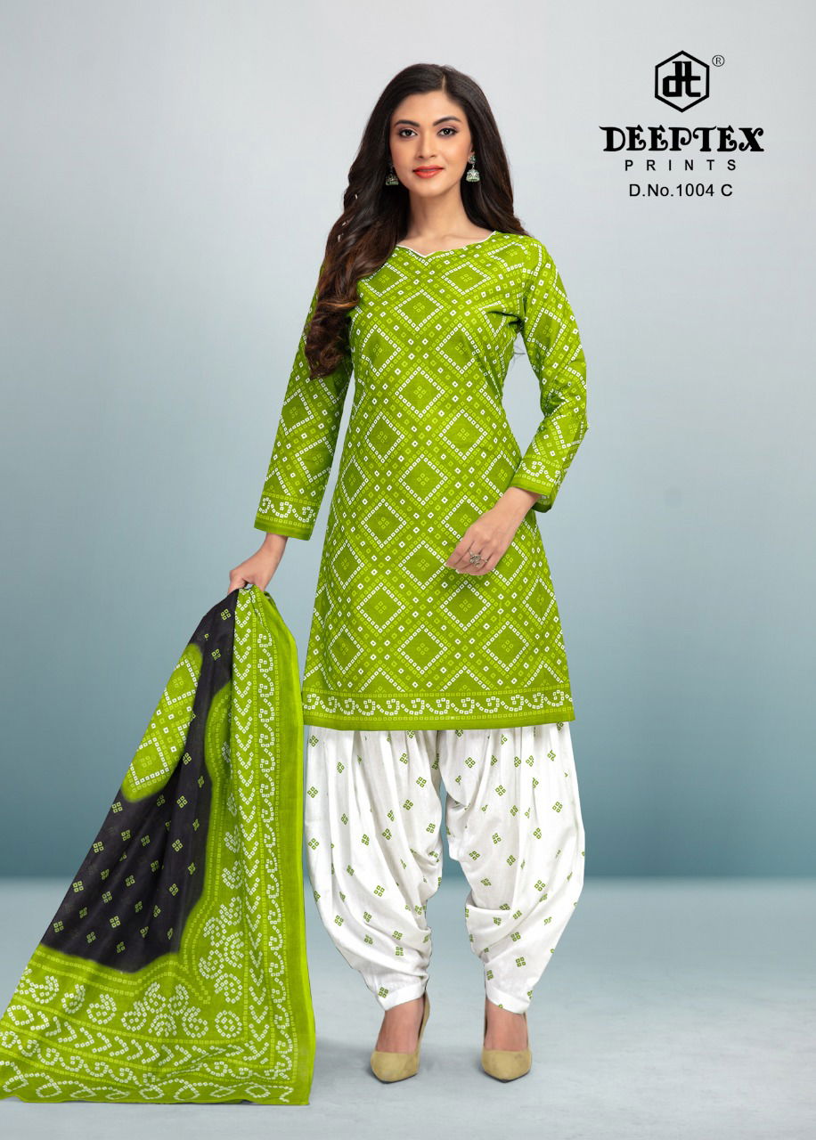 4 Colour 1 By Deeptex Printed Cotton Dress Material Catalog
